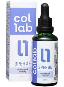 Collab, Комплекс для зрения и глаз (лютеин, зеаксантин, витамин А + Е), жидкость, 50 мл