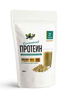 Yappi, Конопляный протеин, порошок, 500 г
