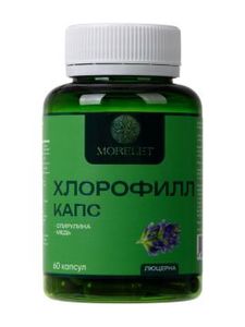 MORELET, Хлорофилл со спирулиной, растительные капсулы, 60 шт.