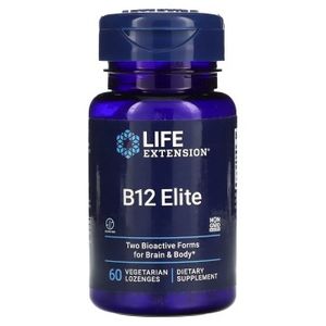 Life Extension, B12 Elite (метилкобаламин + аденозилкобаламин), таблетки для рассасывания, 60 шт.