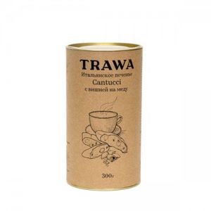 TRAWA, Кантуччи с вишней на меду, печенье, 300 г.